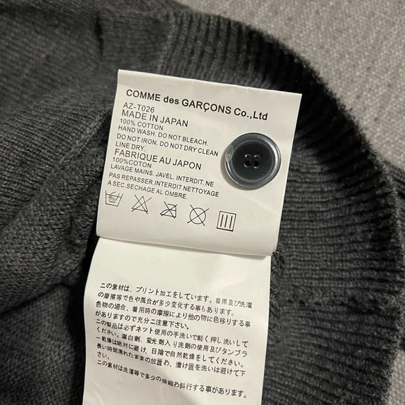 CDG PLAY Grey Cardigan - Picture 4 of 5